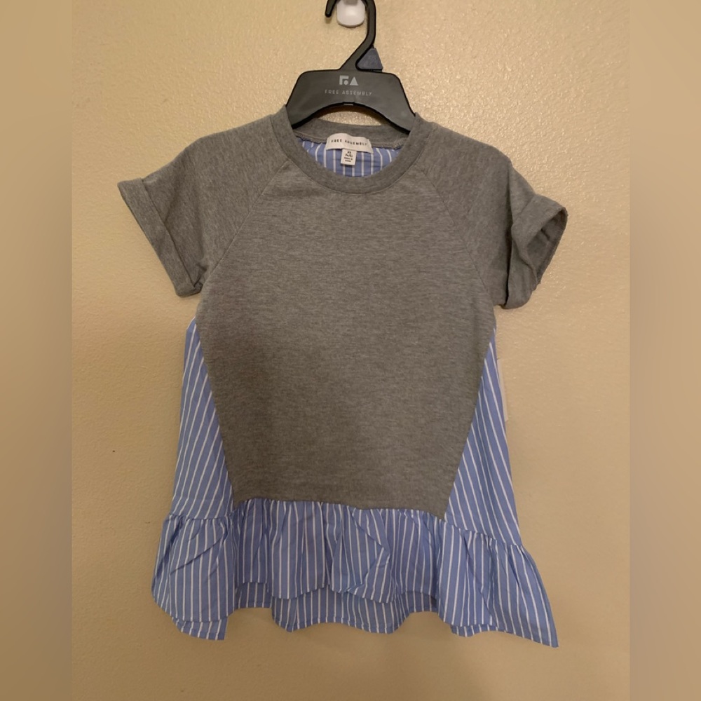 Girls Knit Woven T-shirt Dress